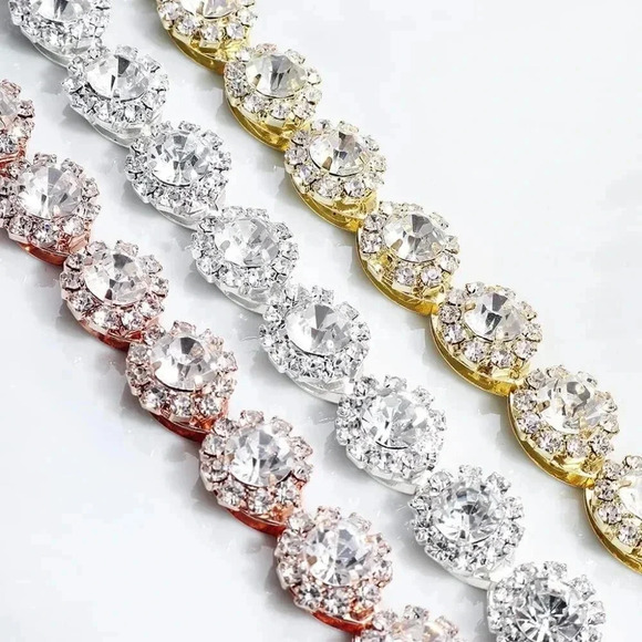 ❤️Women Gold Crystal Wedding Headband Bridal Headpiece  Hair Accessories - Picture 6 of 7